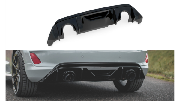 Lip Spoiler Ford Fiesta VIII Rear Valance + Exhaust Miltek Sport