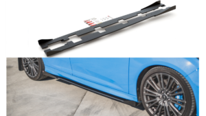 Lip Spoiler Ford Focus III RS Side Skirts Racing Black-Red + Gloss Flaps