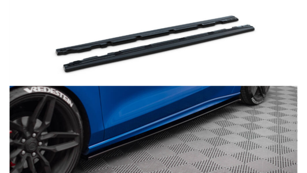 Lip Spoiler Ford Focus IV ST ST-Line Side Skirts Gloss Black