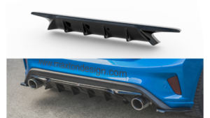 Lip Spoiler Ford Focus IV ST Rear Valance v.2 Gloss Black