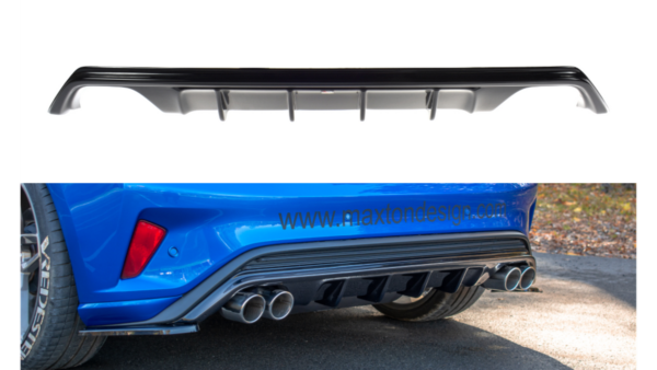 Diffuser Ford Focus IV ST-line  Belka Skrętna Rear with exhaust Gloss Black