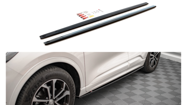 Lip Spoiler Ford Kuga III ST-Line Side Skirts Gloss Black
