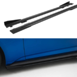 Side Skirts Ford Mustang GT Mk7 Street Pro Black + Gloss Flaps