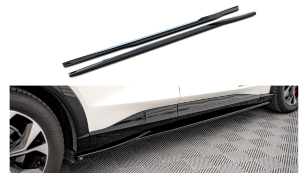 Lip Spoiler Ford Mustang Mach-E I Side Skirts Gloss Black