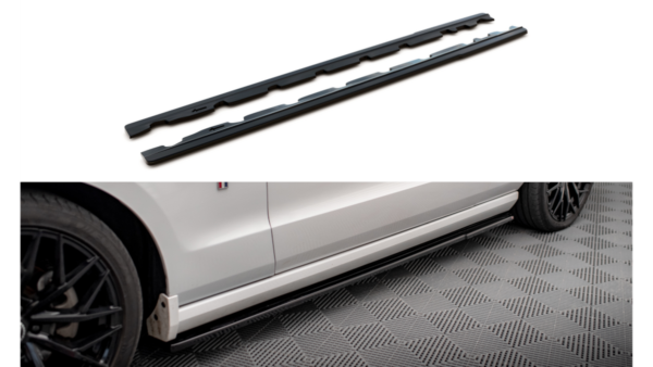 Lip Spoiler Ford Mustang V Facelift Side Skirts Gloss Black