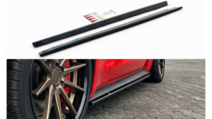 Lip Spoiler Ford Mustang VI Facelift Side Skirts Gloss Black