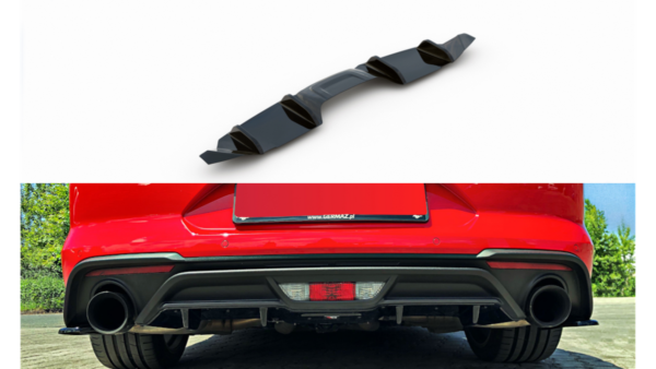 Lip Spoiler Ford Mustang VI Facelift Rear Valance Gloss Black