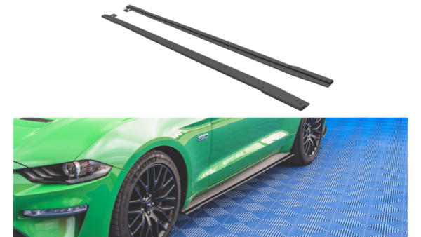 Lip Spoiler Ford Mustang VI GT Facelift Side Skirts Street Pro v.1 Black-Red