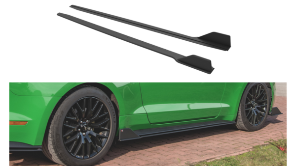 Lip Spoiler Ford Mustang VI GT Facelift Side Skirts Street Pro v.2 Black-Red