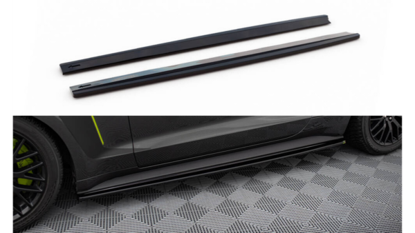 Lip Spoiler Ford Mustang VI GT Side Skirts Gloss Black