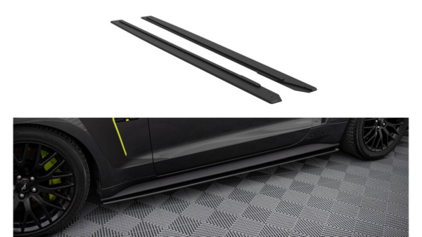 Lip Spoiler Ford Mustang VI GT Side Skirts Street Pro Black-Red