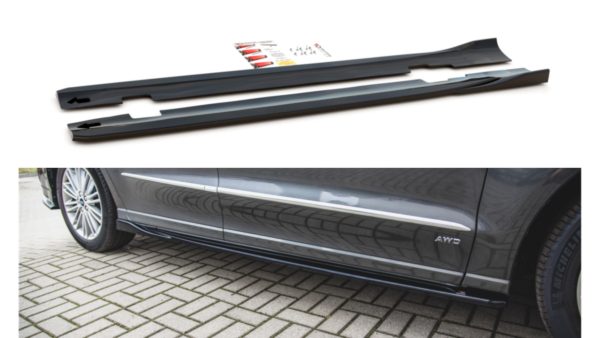 Lip Spoiler Ford S-Max II Facelift Side Skirts Gloss Black