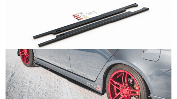 Lip Spoiler Honda Accord VII Type-S Side Skirts v.2 Gloss Black