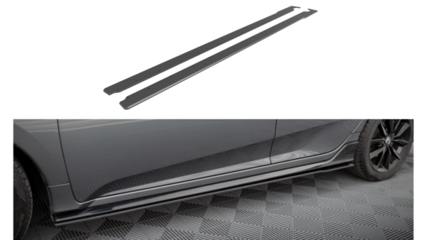 Lip Spoiler Honda Civic X Sport Side Skirts Street Pro Black