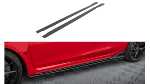 Lip Spoiler Honda Civic XI Type-R Side Skirts Street Pro Black-Red