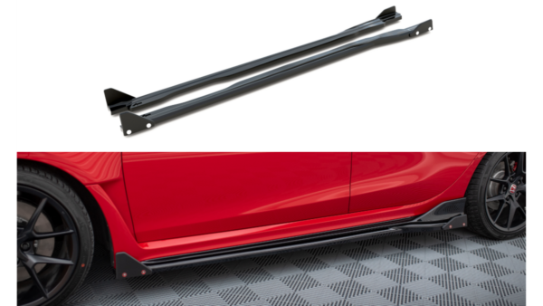 Lip Spoiler Honda Civic XI Type-R Side Skirts v.1 + Flaps