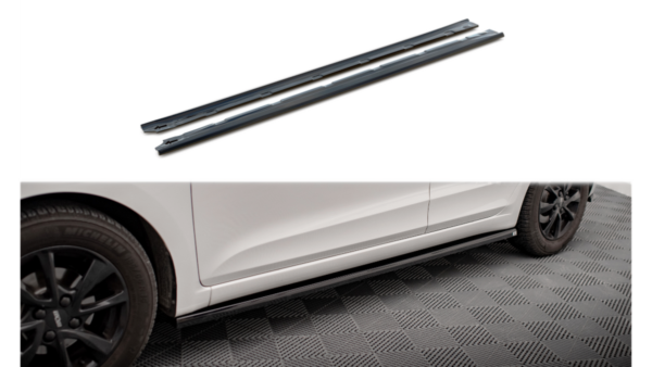 Lip Spoiler Hyundai I20 II Facelift Side Skirts Gloss Black