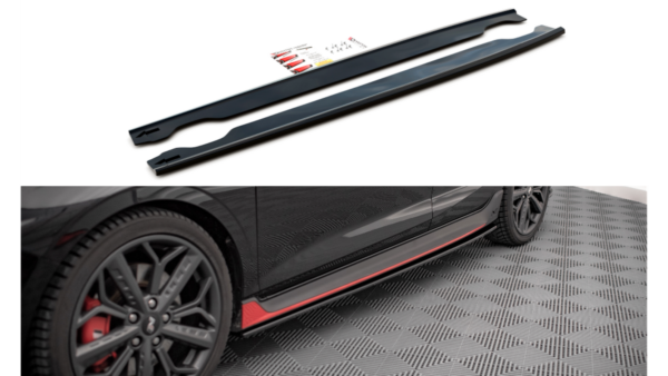 Lip Spoiler Hyundai I20 N III Side Skirts Gloss Black