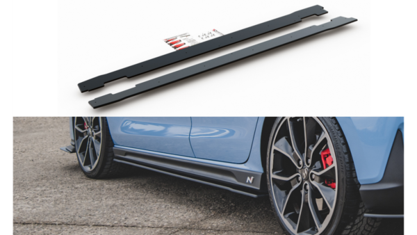 Lip Spoiler Hyundai I30 III N Side Skirts Racing v.1 Black