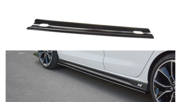Lip Spoiler Hyundai I30 III N Side Skirts v.1 Gloss Black