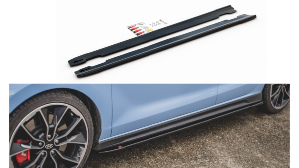 Lip Spoiler Hyundai I30 III N Side Skirts v.4 Gloss Black
