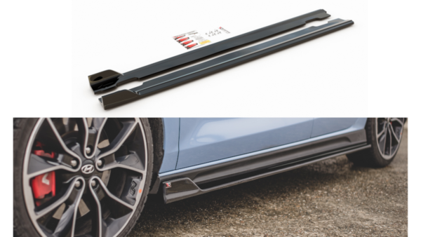 Lip Spoiler Hyundai I30 III N Side Skirts v.5 Gloss Black