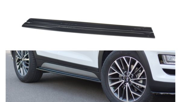 Lip Spoiler Hyundai Tucson III Facelift Side Skirts Gloss Black