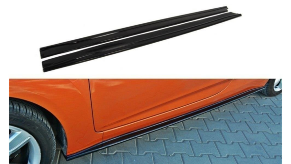 Lip Spoiler Hyundai Veloster Side Skirts Gloss Black