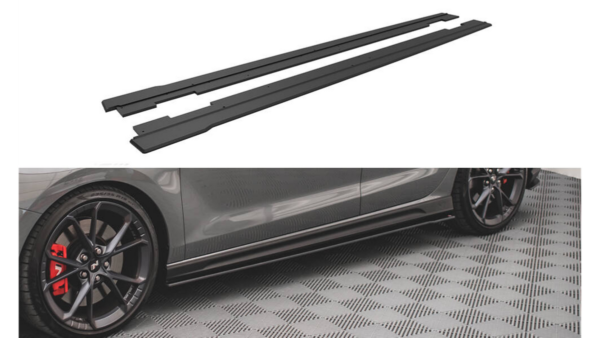 Lip Spoiler Hyundai i30 III N Side Skirts Street Pro v.2 Black-Red