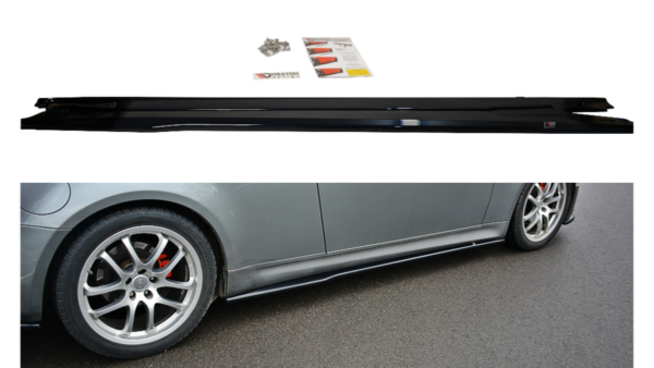Lip Spoiler Infiniti G35 Side Skirts Gloss Black