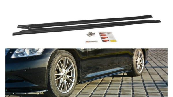 Lip Spoiler Infiniti G37 Side Skirts Gloss Black