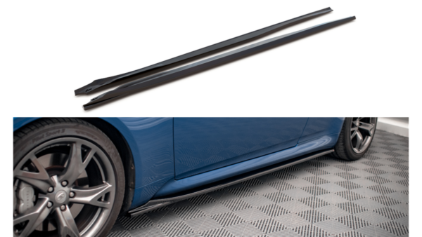 Lip Spoiler Infiniti G37 Side Skirts Gloss Black