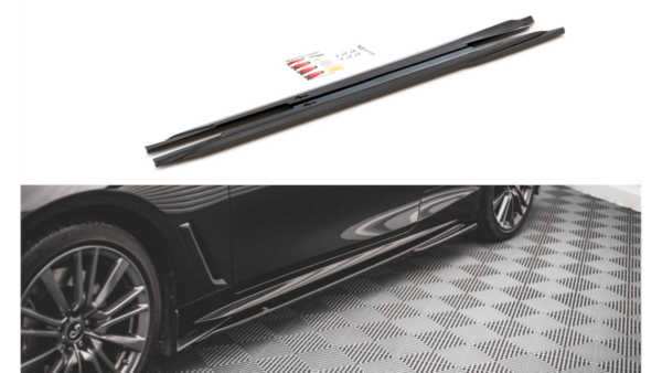 Lip Spoiler Infiniti Q60 S II Side Skirts Gloss Black