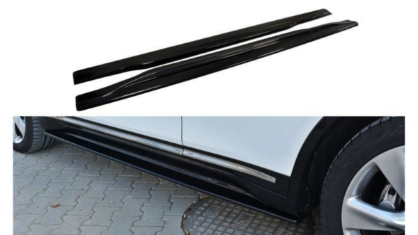 Lip Spoiler Infiniti QX70 Side Skirts Gloss Black