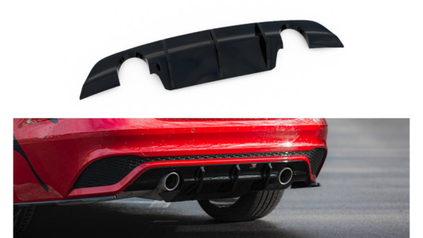 Lip Spoiler Jaguar XE R-Dynamic X760 Facelift Rear Valance Gloss Black