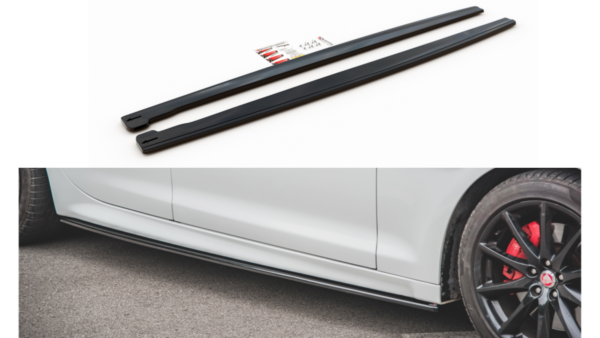 Lip Spoiler Jaguar XJ X351 Side Skirts Gloss Black