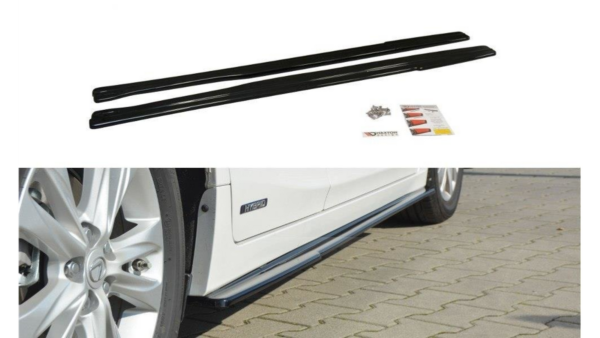 Lip Spoiler Lexus CT I Facelift Side Skirts Gloss Black
