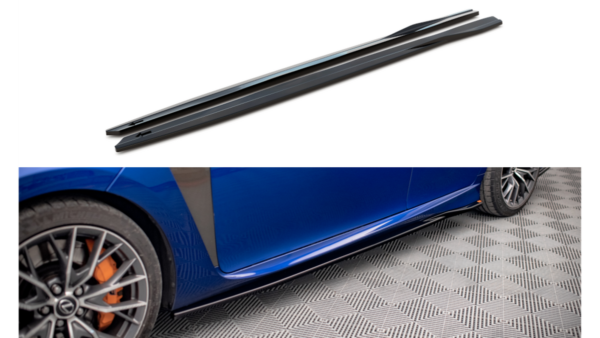 Lip Spoiler Lexus GS F IV Facelift Side Skirts Gloss Black