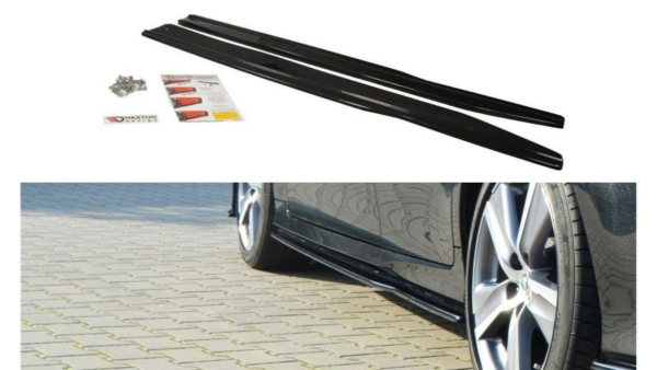 Lip Spoiler Lexus GS IV Facelift Side Skirts Gloss Black
