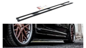 Lip Spoiler Lexus LS Long IV Facelift Side Skirts Gloss Black