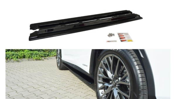 Lip Spoiler Lexus RX IV Side Skirts Gloss Black