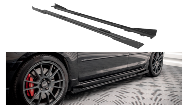 Lip Spoiler Mazda 3 I MPS Side Skirts Street Pro Black + Gloss Flaps