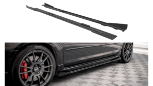 Lip Spoiler Mazda 3 I MPS Side Skirts Street Pro Black-Red + Gloss Flaps