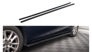 Lip Spoiler Mazda 3 III Facelift Side Skirts Gloss Black