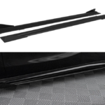 Lip Spoiler Mercedes-Benz A W176 Facelift Side Skirts Street Pro Black + Gloss Flaps