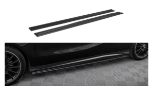 Lip Spoiler Mercedes-Benz A W176 Facelift Side Skirts Street Pro Black-Red