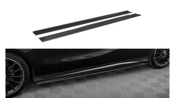 Lip Spoiler Mercedes-Benz A W176 Facelift Side Skirts Street Pro Black-Red