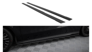 Lip Spoiler Mercedes-Benz A W177 A35 Facelift Side Skirts Street Pro Black-Red