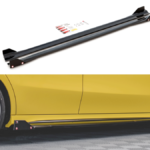 Lip Spoiler Mercedes-Benz A W177 A45S Side Skirts v.2 Gloss Black + Flaps