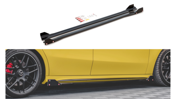 pol_pl_Dokladka-Mercedes-Benz-A-W177-A45S-Progi-v-2-Gloss-Black-Flaps-274378_6.png Lip Spoiler Mercedes-Benz A W177 A45S Side Skirts v.2 Gloss Black + Flaps